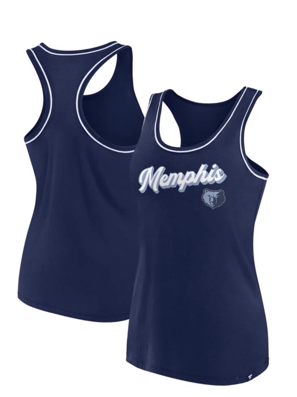 Memphis Grizzlies Fanatics Women's Wordmark Logo Racerback Tank Top NWT Size Med